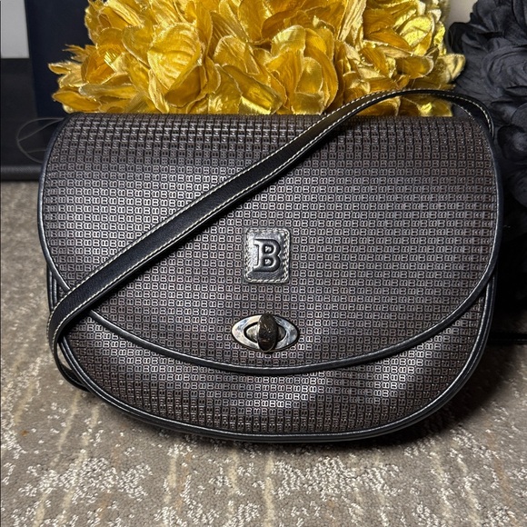 Bally Handbags - Bally Black Embossed B Crossbody